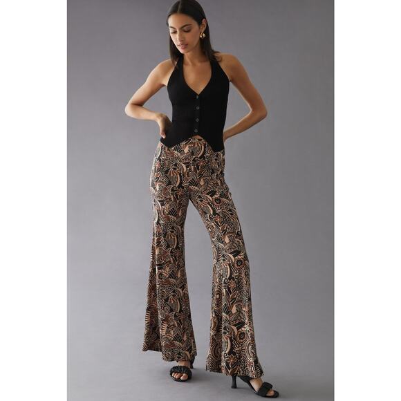 Anthropologie Drapey Flare Pants - New - Size 14 - Picture 1 of 5